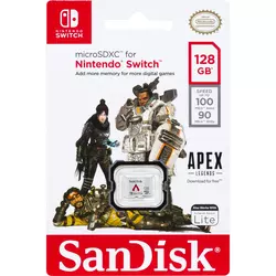 SanDisk MicroSDXC 100MB 128GB Nintendo Apex SDSQXAO-128G-GN6ZY