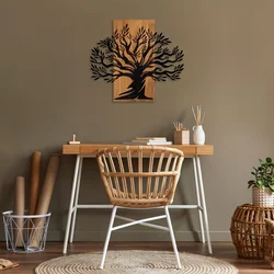 Atelier Del Sofa Zidna dekoracija Monumental Tree, 58x67 cm, Crna