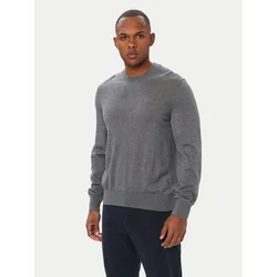 BOSS Pulover Leno 50571914 Temno siva Regular Fit