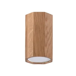Sollux SL.1033 - Plafonska spot svetiljka ZEKE 1xGU10/40W/230V, prečnik 10 cm, hrast