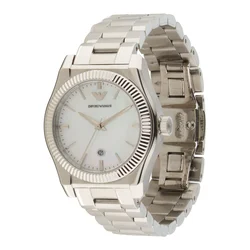 Emporio Armani Analogna ura srebrna/bela