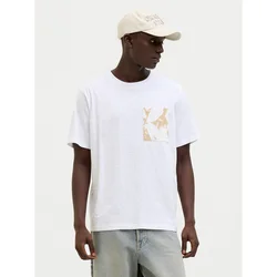Jack & Jones Majica Split 12272995 Bela Regular Fit