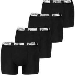 Mens Puma Boxer Briefs 4-Pack, Black, Size 3, Clothing