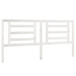 Uzglavlje za krevet bijelo 186 x 4 x 100 cm od masivne borovine
