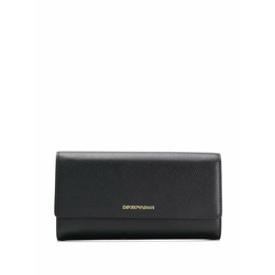 Emporio Armani - foldover wallet - women - Black