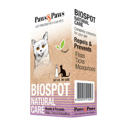 Paws&Paws Biospot Natural care Spot on za mačke 3x1ml
