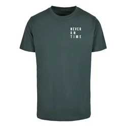Mens T-shirt Never On Time green
