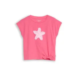 TOM TAILOR Majica pastelno lila/malina/rosé/bela