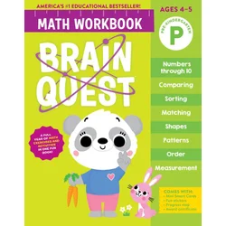 BRAIN QUEST MATH WORKBK PRE K