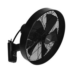 ZEVENTI - Zidni ventilator FREEZE 50W/230V prečnika 40 cm, crni + daljinski upravljač