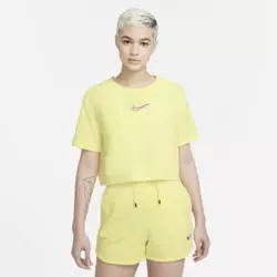 Nike CROP TEE PRNT, ženska majica, žuta DJ4125