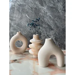 Aberto Design Set vaza Glamour Candle 5ST, 8x8x10 cm , 3 komada, Bež