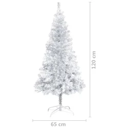 Umjetno božićno drvce sa stalkom srebrno 120 cm PET