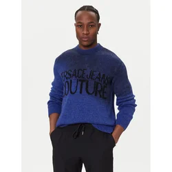 Versace Jeans Couture Pulover VERSACE JEANS-79GAFM05 Modra Regular Fit