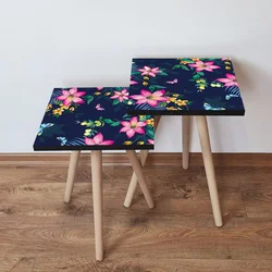 Hanah Home Set klub stočića 2Shp189, 2 komada, Tamnoplavi