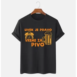 MAFIMI Majica Uvek je pravo vreme za pivo, Crna