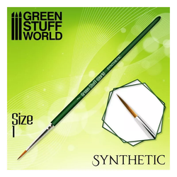 Pincel Sintetico / Synthetic Brush size #1 - GREEN SERIE