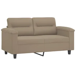 2-dijelni set sofa s jastucima smeđesivi od mikrovlakana