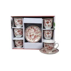 Sigma Set šolja za kafu, porcelan, 160ml 6/1 (Ret/Red) YK160-ZCL-8911