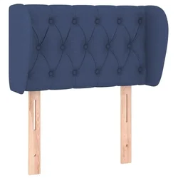 Vidaxl Vzglavje z ušesi modro 83x23x78/88 cm blago