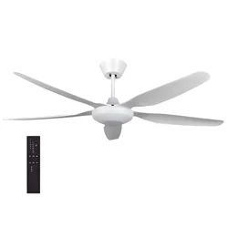 PROSTO beli plafonski ventilator 137cm, 5 elisa