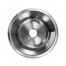 Okrugla sudopera bez sifona, Inox