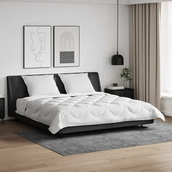 Duvet s jastucima s jastukom 3 pcs Bijelo Mikrovlakna