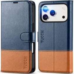 Infostyle Preklopna torbica TUCCH za iPhone 17 Pro - modro-rjava
