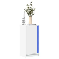 Komoda s LED svjetlima bijela 42,5x34x85 cm konstruirano drvo