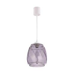Brilagi - LED luster na sajli RETRO GLASS 1xE27/60W/230V prečnik 26 cm bela/dimno siva