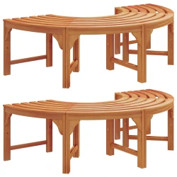 Klupa pod drvetom 2 pcs Prirodna 160 x 80 x 45cm