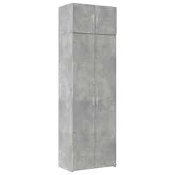 Ormarić za pohranu boja betona 70x42,5x225 cm konstruirano drvo