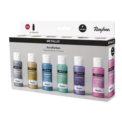 Rayher. Akrilne barve, Metallic, set 6
