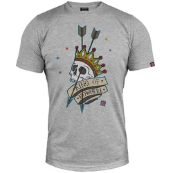 011Shop Muška majica kratkih rukava King of nowhere, Svetlosiva