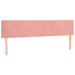 Vidaxl Posteljno vzglavje roza 200x5x78/88 cm žamet