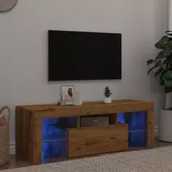 TV ormarić LED boja hrasta 120 x 36,5 x 40 cm konstruirano drvo