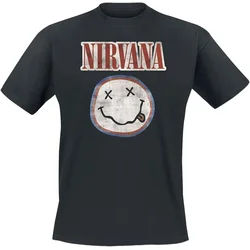 Nirvana Majica Distressed Logo Unisex Black S