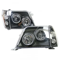 OEM Kristalni farovi Angel Eyes Toyota Land Cruiser FJ90 (1996-2003), Crni
