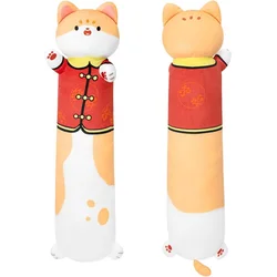 shumee Plišasta blazina v obliki mačke, 50 cm, oranžna, odlično darilo