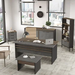 Hanah Home Kancelarijski set Srebrno-Antracit