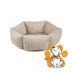 Trixie Bed Livia 50cm, Okrugli Krevet za Male Pse i Mačke u Bež Boji