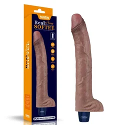 shumee 11 REAL SOFTEE polnilni vibrirajoči silikonski dildo
