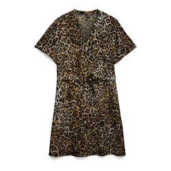 VERO MODA Dolga srajca VMJOSIE  ecru / rjava / črna