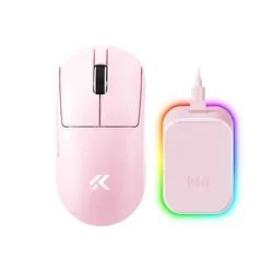 Bežični gaming miš MCHOSE A7 V2 Ultra Plus Pink /PAW 3950/8K Hz/Omron Mechanical