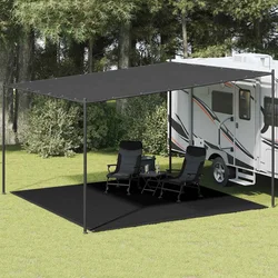 Tepih za šator 400 x 400 cm crni HDPE