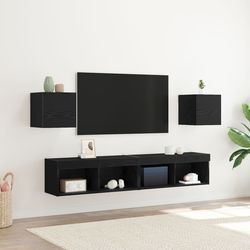 Ormar za TV montiran na zid 2 pcs Crni hrast 30,5 x 30 x 30 cm