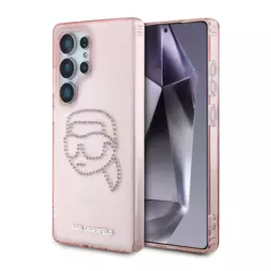 Maska Karl Lagerfeld Rhinestones K. Head Logo za Samsung S25 Ultra/ S938B pink