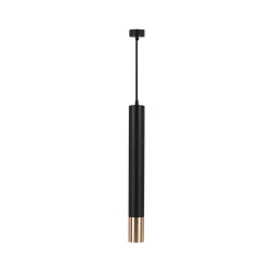Luster na sajli 1xGU10/35W/230V 50 cm crna/zlatna