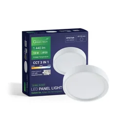 Green tech LED panel nadgradni 18w, 3cct, okrugli ( cx-r02-18-3cct )