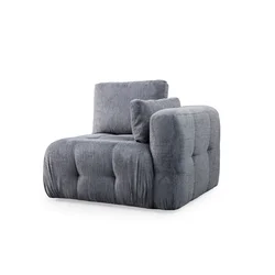 Atelier del Sofa Fotelja Amaris 1R, 100 x 100 x 65 cm, Tamnosiva